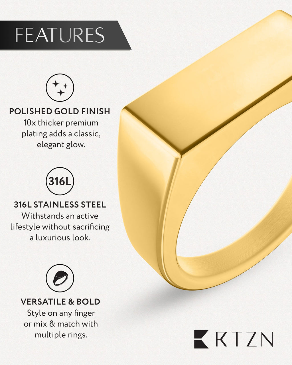 Rectangle Signet Ring