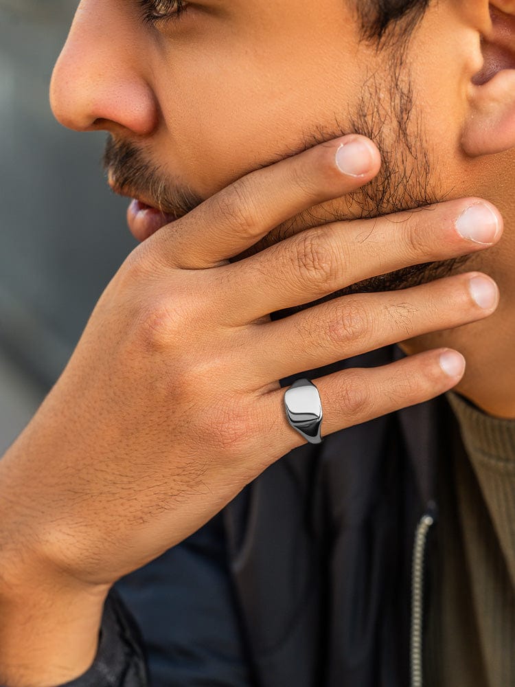 Silver Square Signet Ring