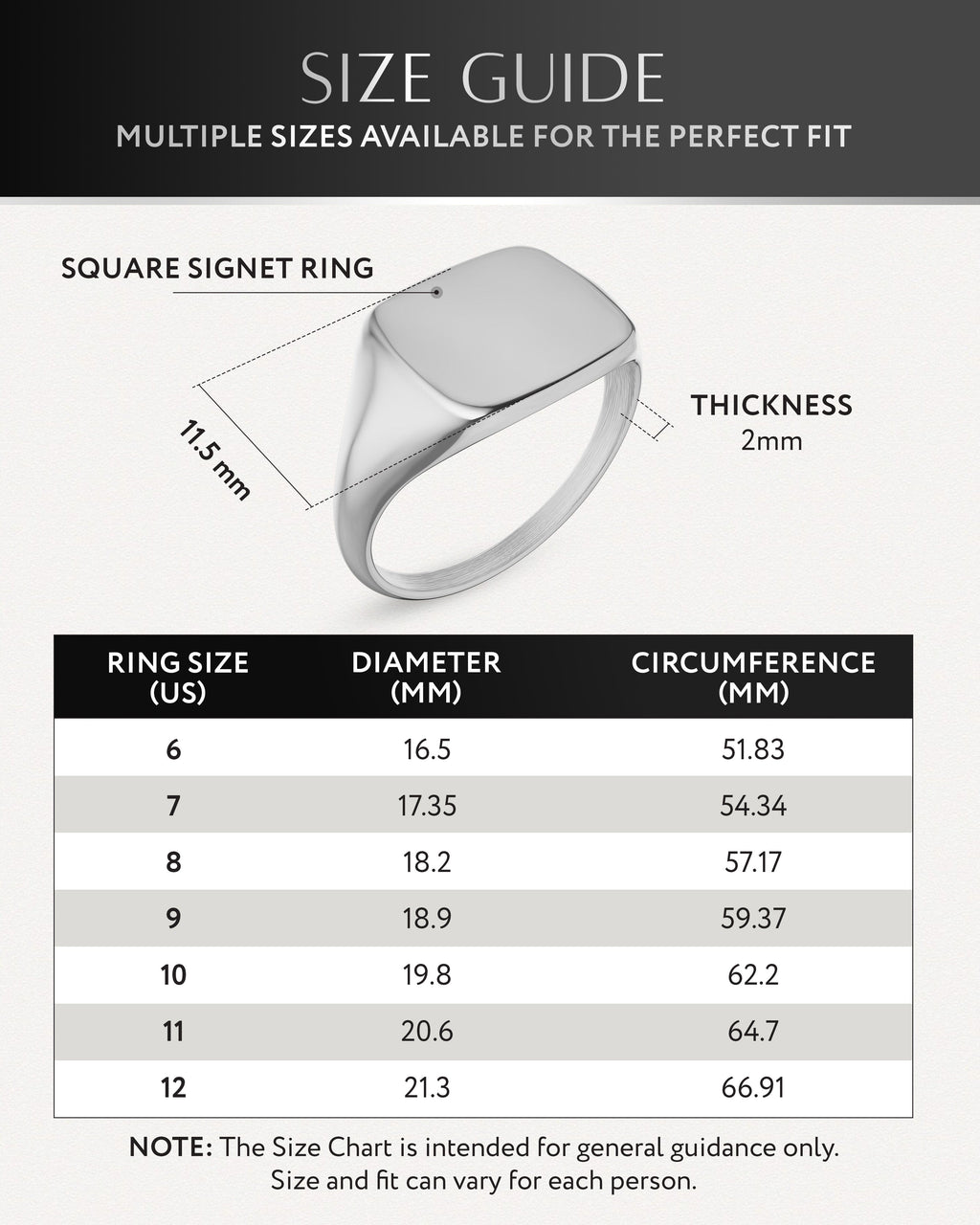 Silver Square Signet Ring