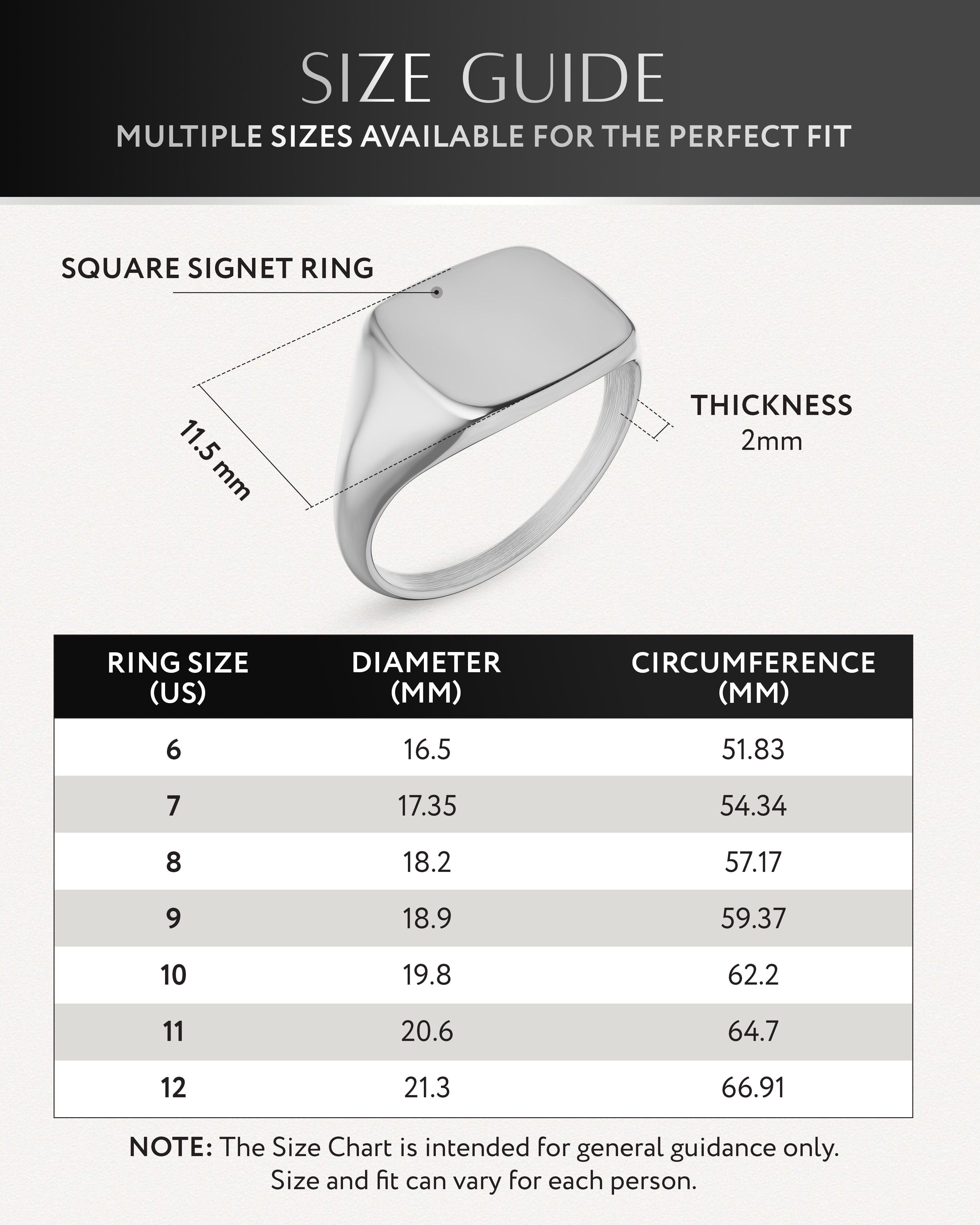 Silver Square Signet Ring