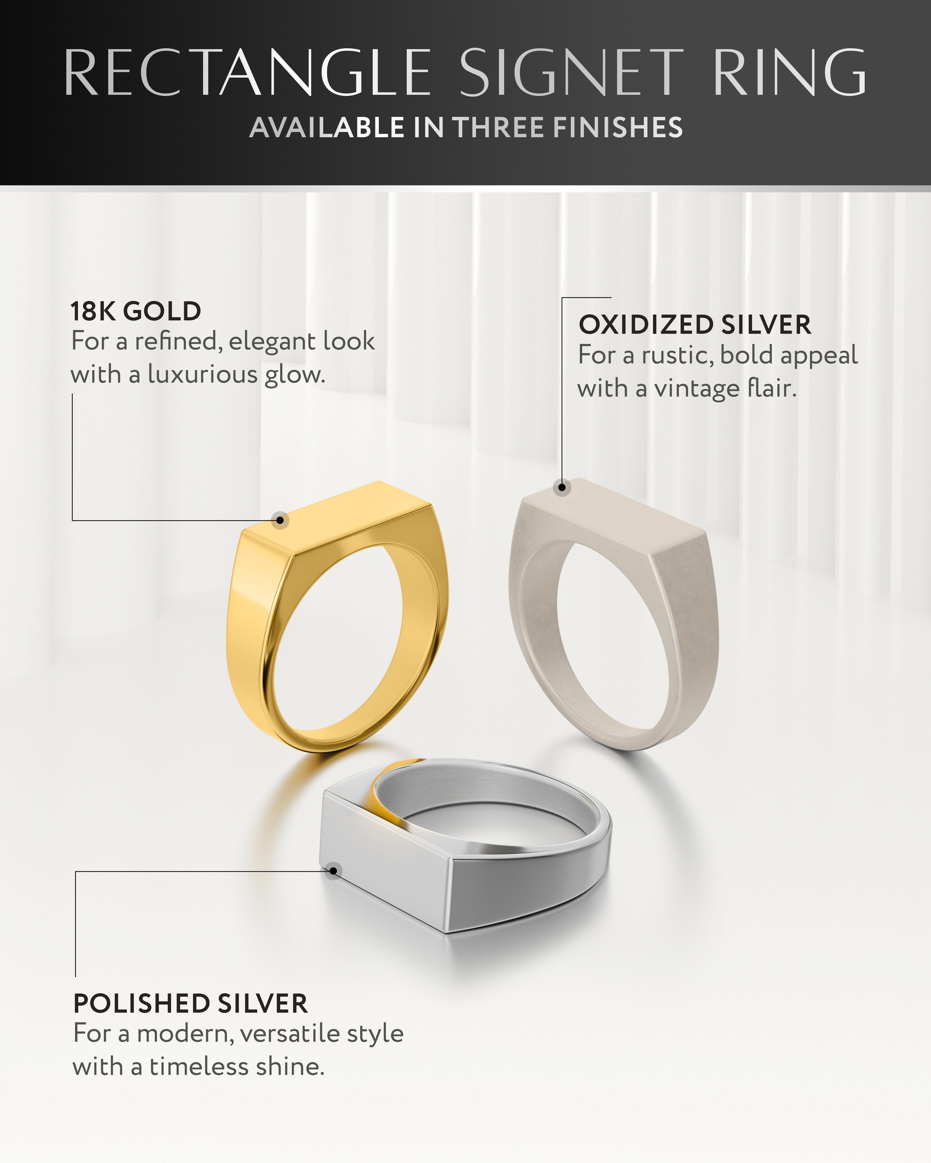 Rectangle Signet Ring